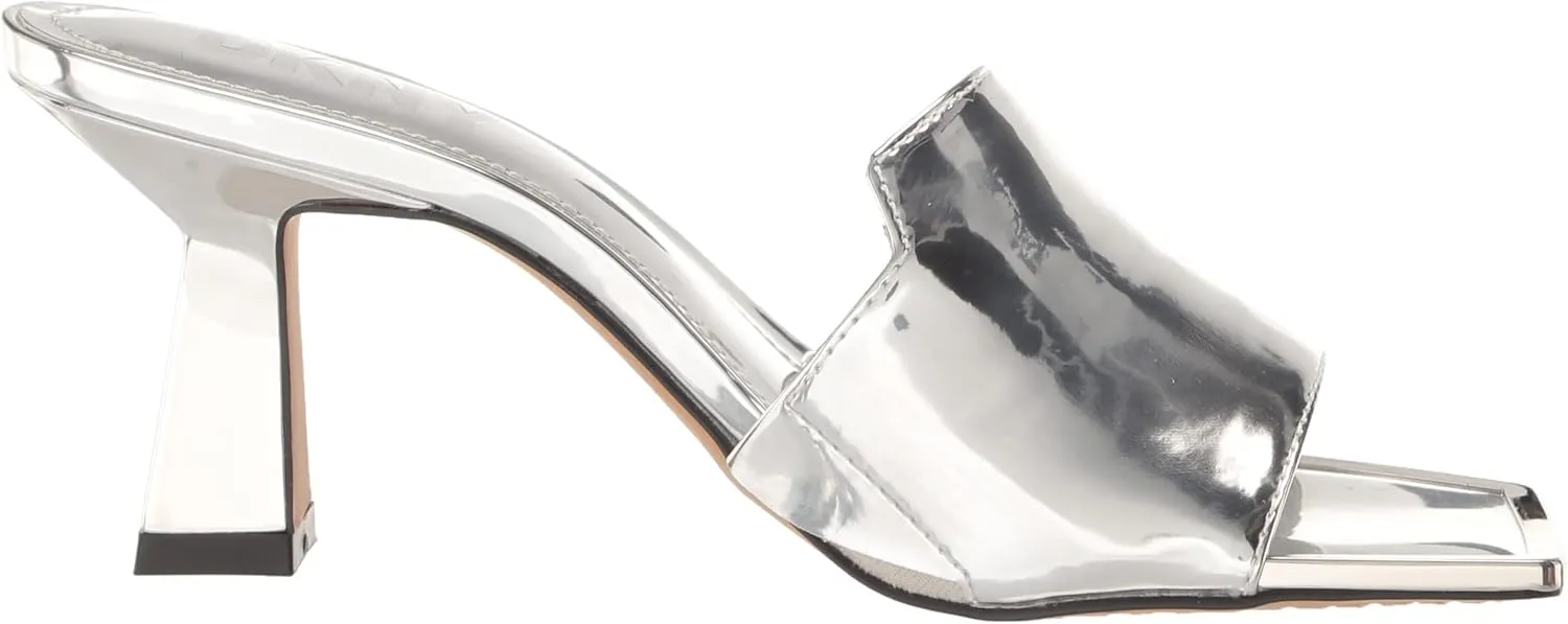 DKNY Women's Block Heel Square Toe Kailyn-Sandal Mule Heeled