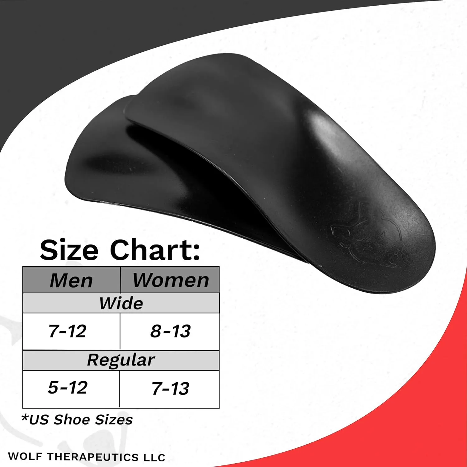 Dr. Wolf Arch Support Orthotic Inserts: Doctor Developed Plantar Fasciitis Insoles for Men, Arch Support Insoles for Women, Heel Pain and Foot Arch Supports (Wide - Men's 7, Women's 8/9)