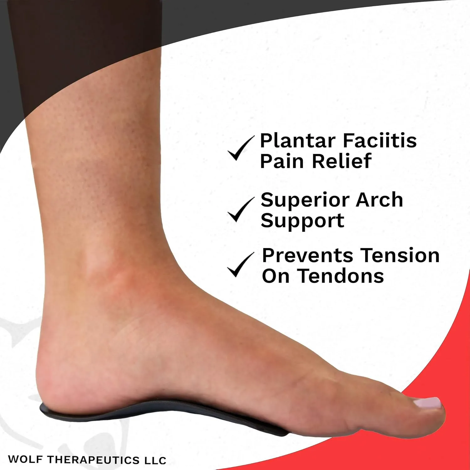 Dr. Wolf Arch Support Orthotic Inserts: Doctor Developed Plantar Fasciitis Insoles for Men, Arch Support Insoles for Women, Heel Pain and Foot Arch Supports (Wide - Men's 7, Women's 8/9)