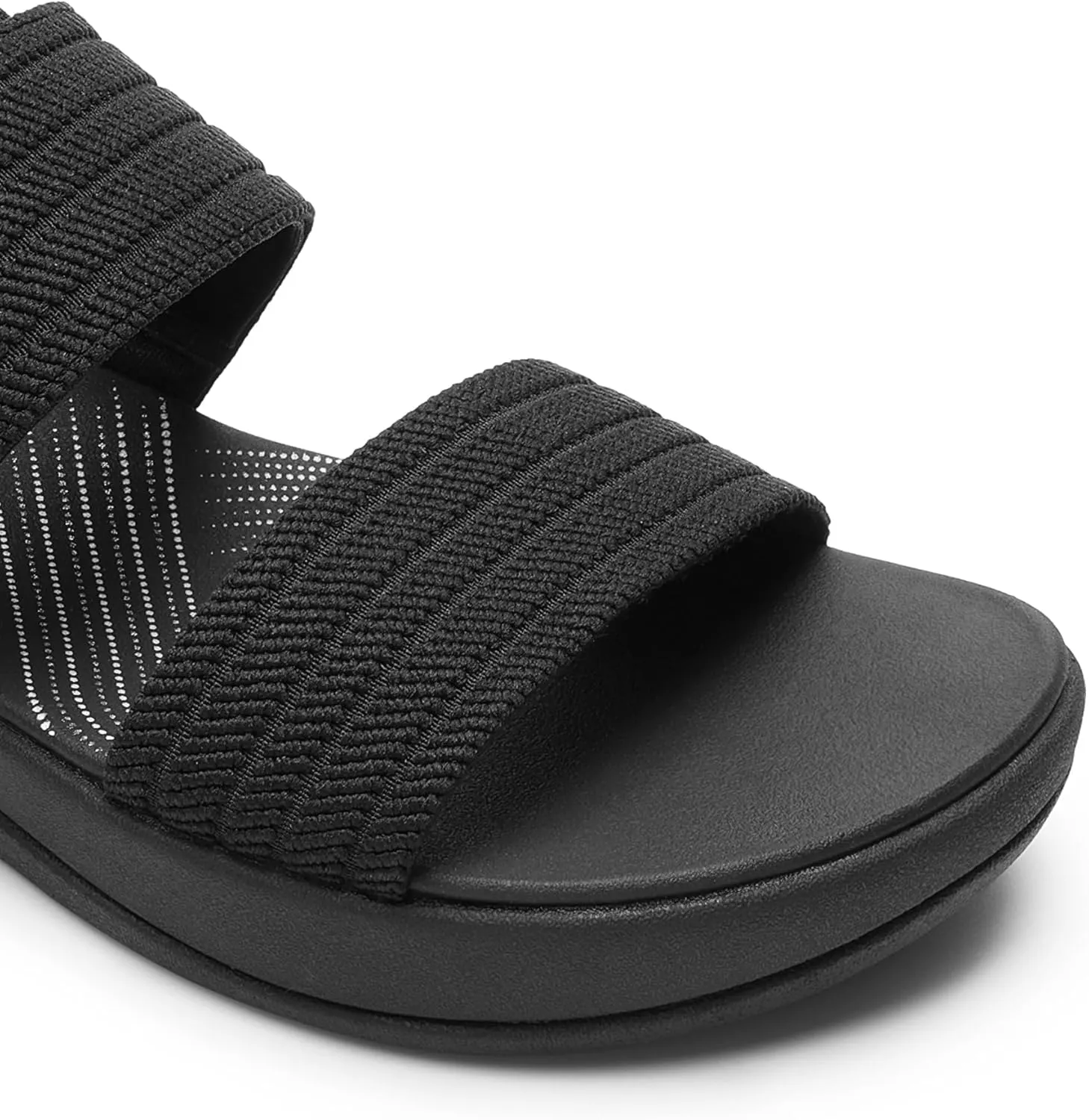 DREAM PAIRS Women's Walking Sandals Lightweight Soft Footbed Low Wedge Comfort Indoor Outdoor Flat Sandals