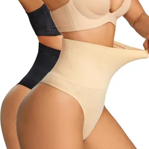 Dulchany Thong Shapewear Tummy Control Underwear for Women Seamless Body Shaper Panties