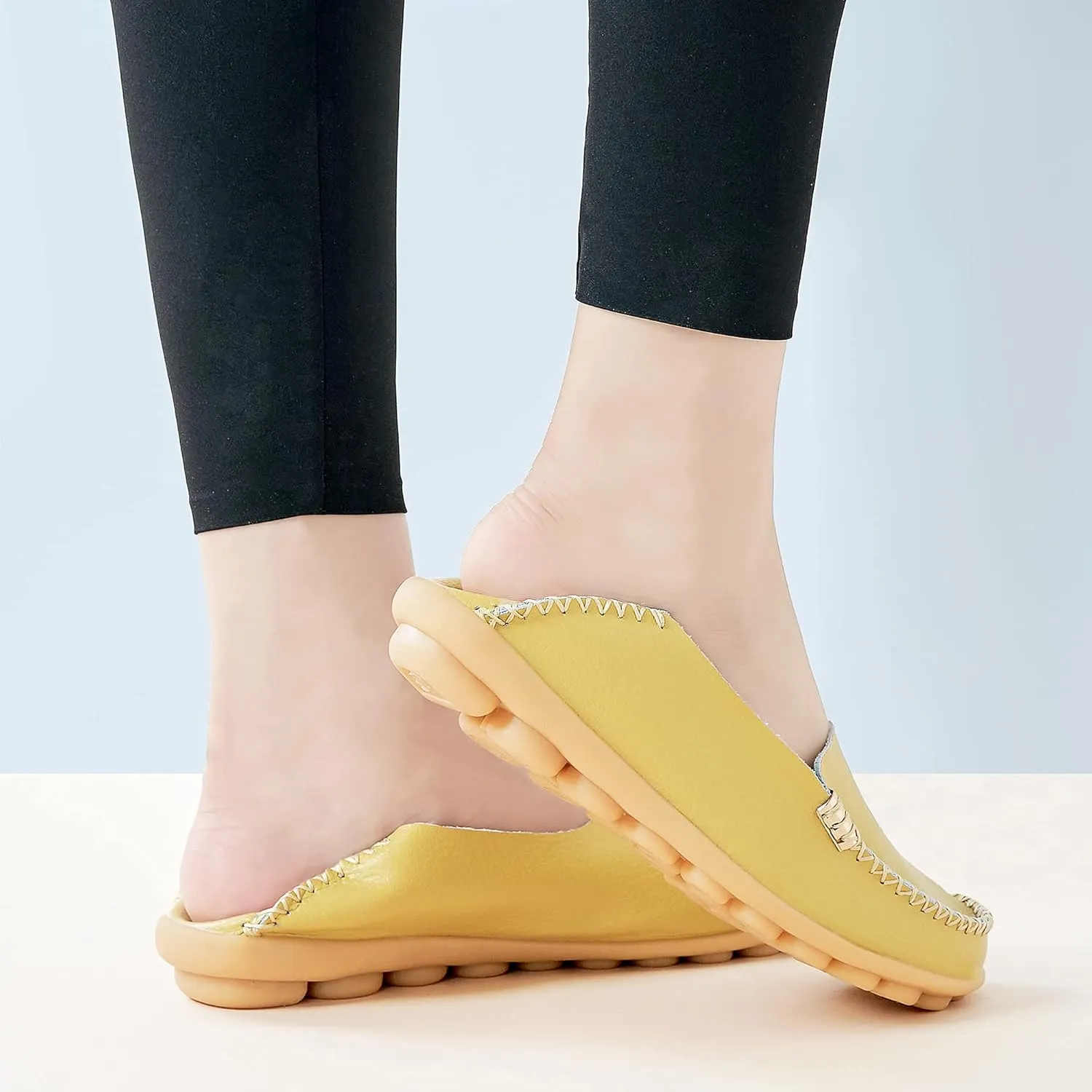 DUOYANGJIASHA Women's Comfortable Loafers Casual Round Toe Moccasins Wild Driving Flats Soft Walking Shoes Women Slip On