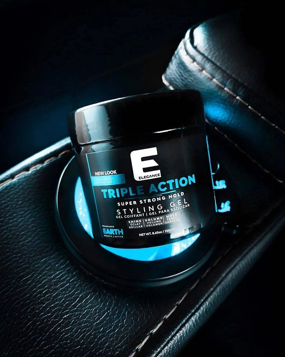 E Elegance Earth Fragrance Triple Action Hair Gel for Men And Women - Super Strong Hold, Extreme Volume, And Long Lasting Shine - Flake Free And Refreshing Fragrance - All Hair Types, 33.8 oz