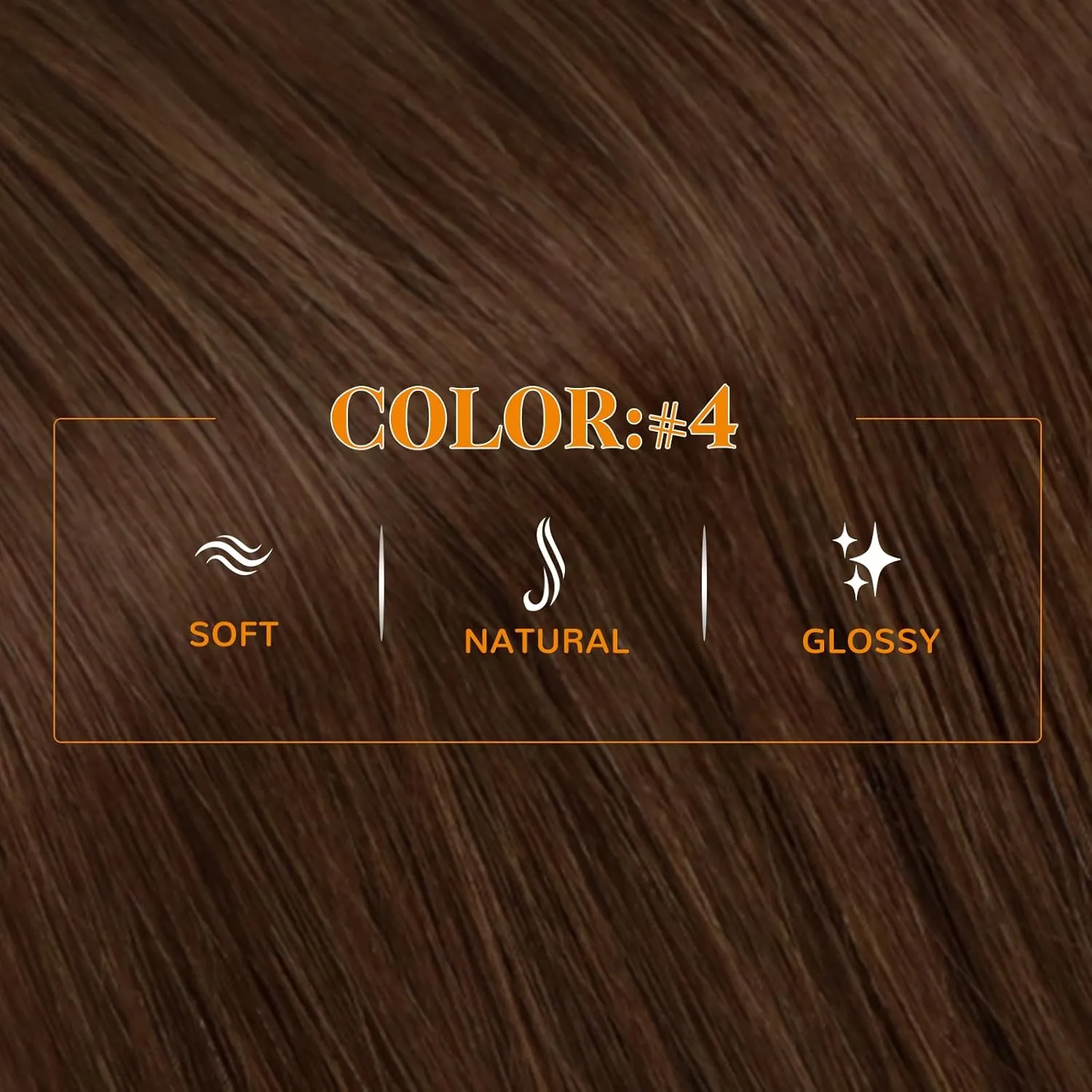 Easyouth Brown Pony Tails Hair Extensions Human Hair Straight Ponytail Extension Human Hair Chocolate Brown Wrap Around Ponytail Extension Remy Hair #4 14Inch 70g