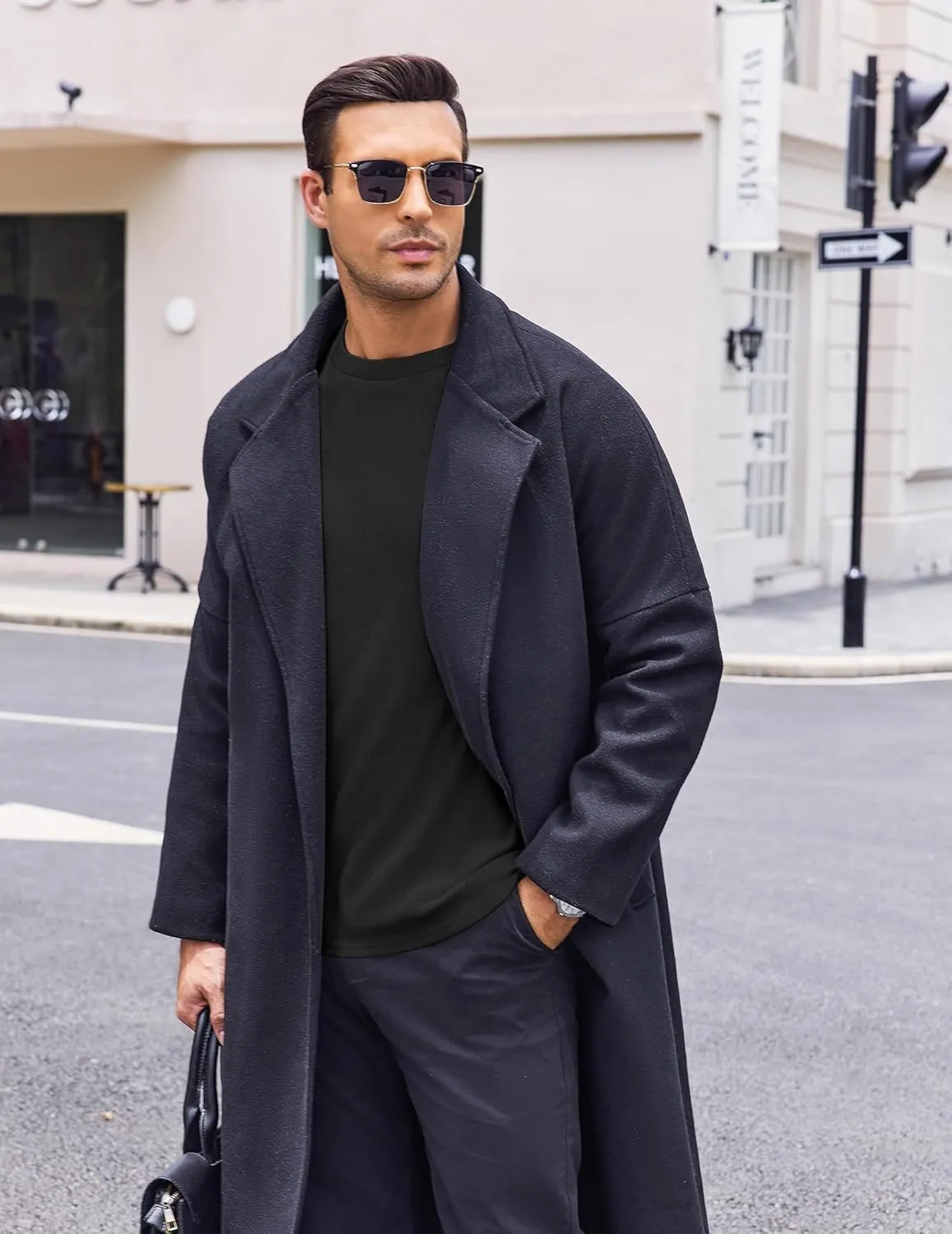 Ekouaer Mens Long Sleeve Shirts Crew Neck Fleece Thermal Undershirts Midweight Sweatshirts Soft Base Layer Pullover Tee Tops