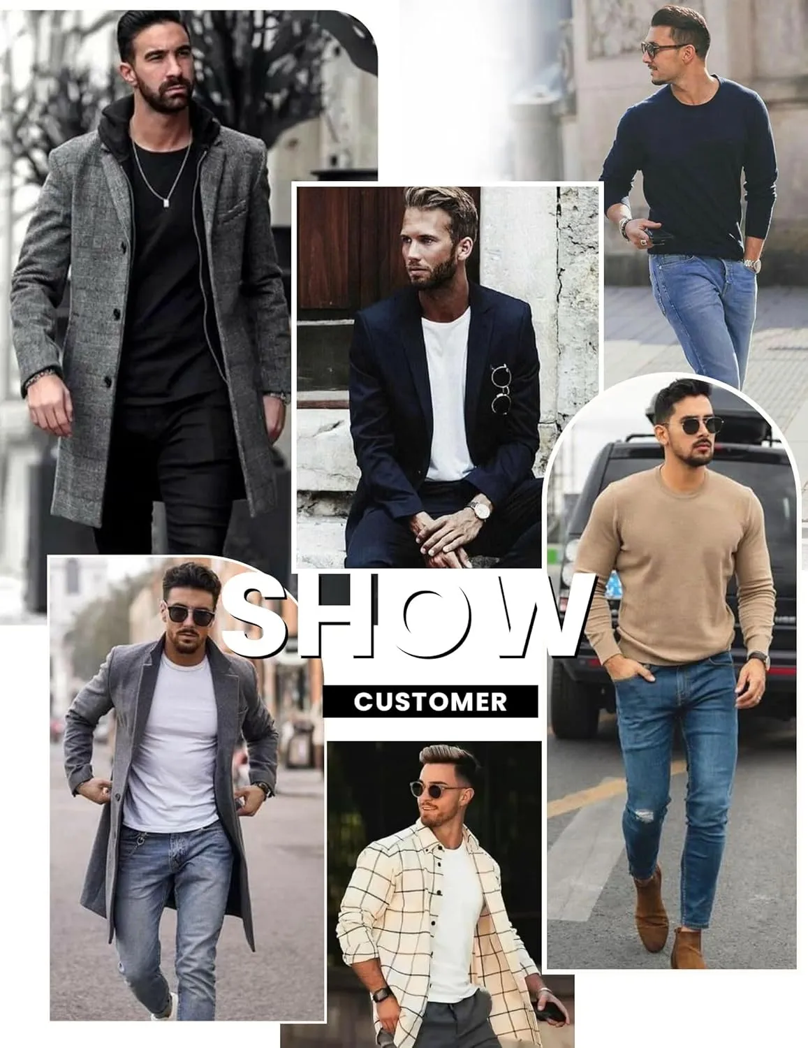 Ekouaer Mens Long Sleeve Shirts Crew Neck Fleece Thermal Undershirts Midweight Sweatshirts Soft Base Layer Pullover Tee Tops