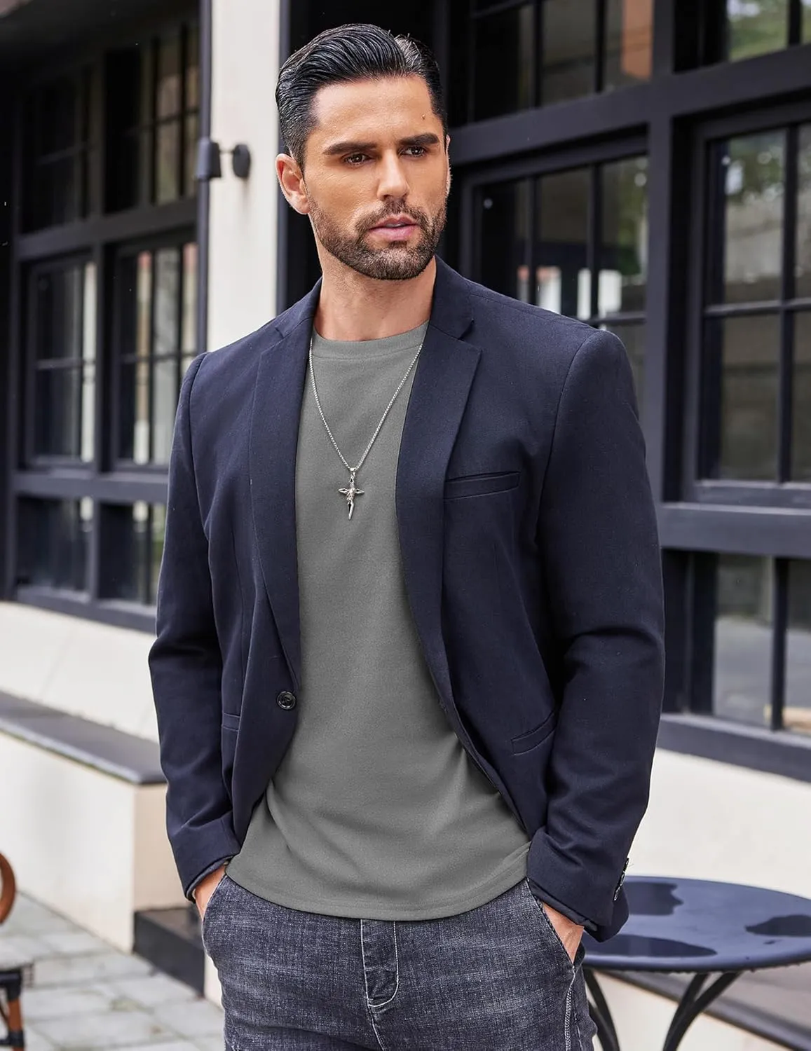 Ekouaer Mens Long Sleeve Shirts Crew Neck Fleece Thermal Undershirts Midweight Sweatshirts Soft Base Layer Pullover Tee Tops