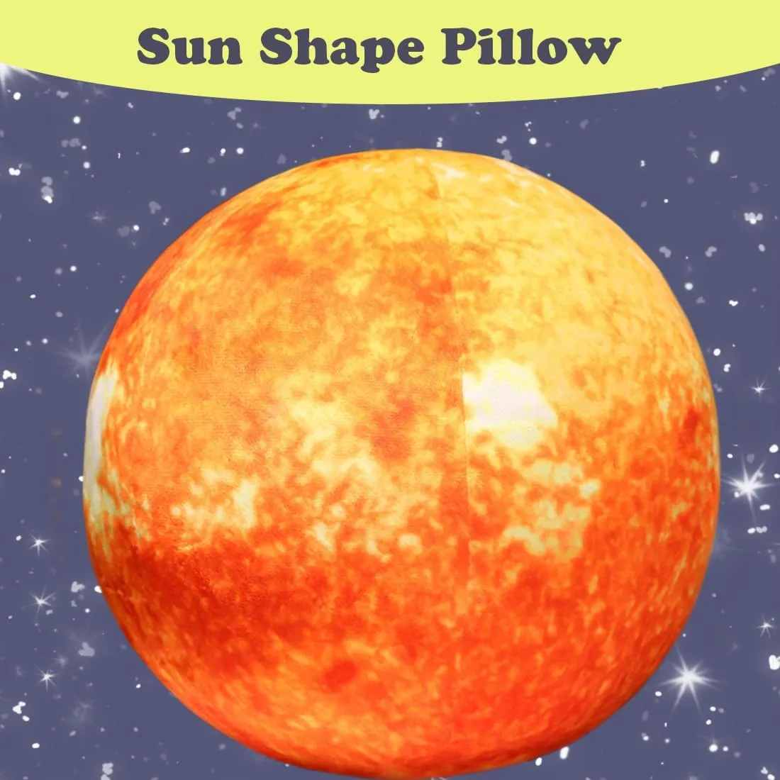 ELAINREN Soft Planet Sun Plush Toy Realistic Stuffed Space Planet Toy Cute Solar System Planet Plushie Doll Gifts/10.6''