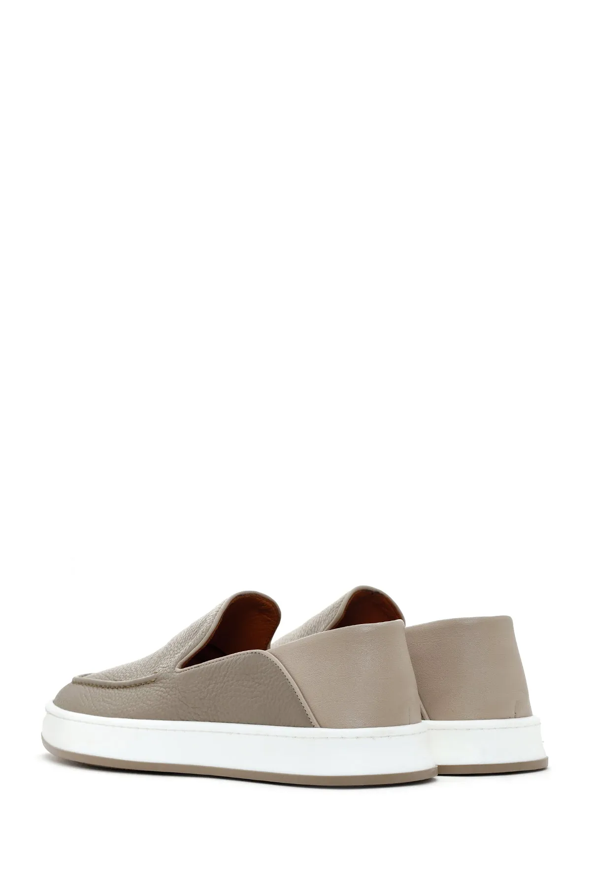 Erkek Vizon Deri Casual Loafer
