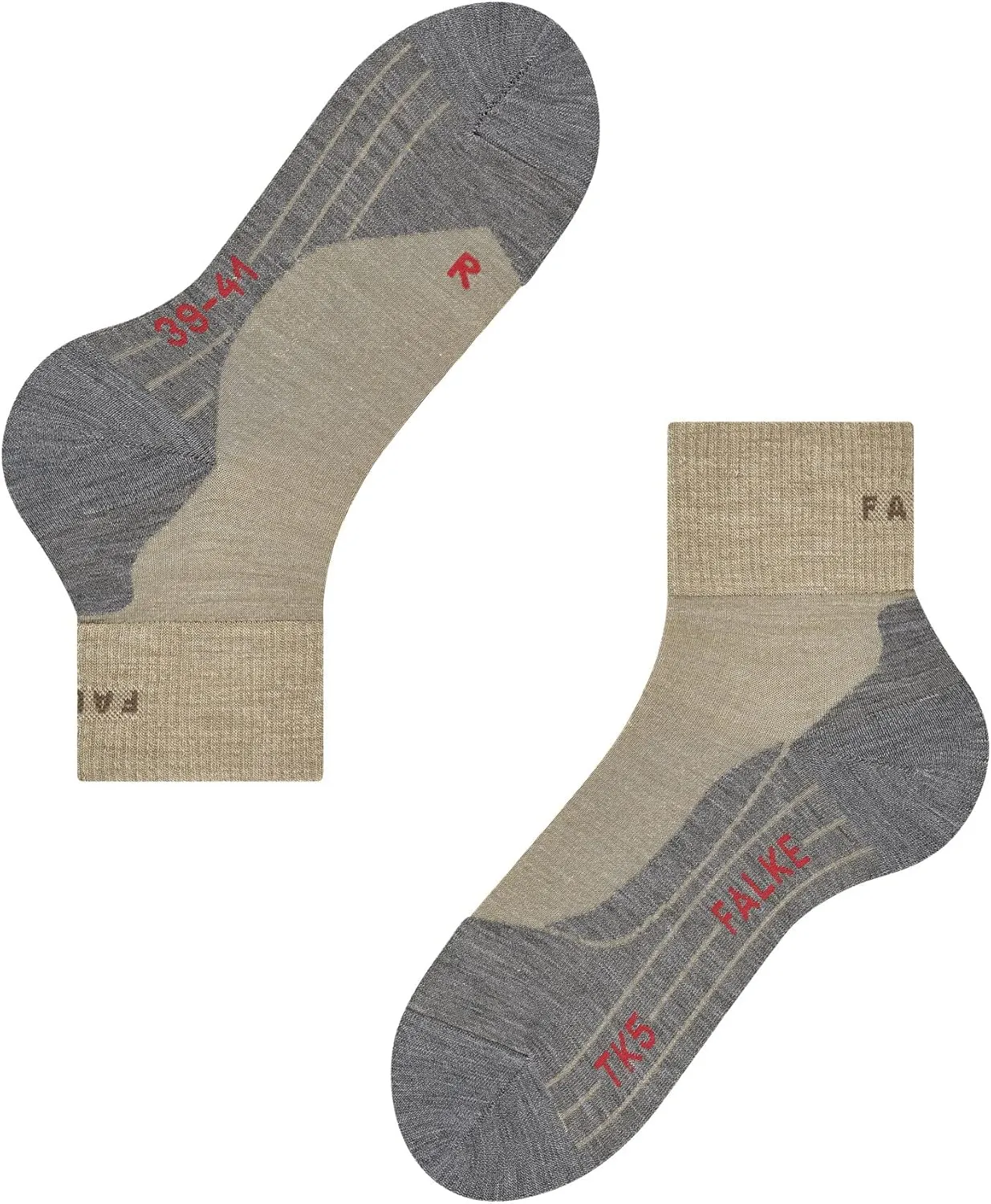 FALKE Men's TK5 Wander Short Hiking Socks, Lightweight Quarter, 1 Pair