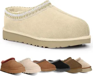 Fashion Plush Platform Slippers - Women's Trend Mini Fleece Lined Anti Slip Short Ankle Boots for Outdoor & Indoor Use