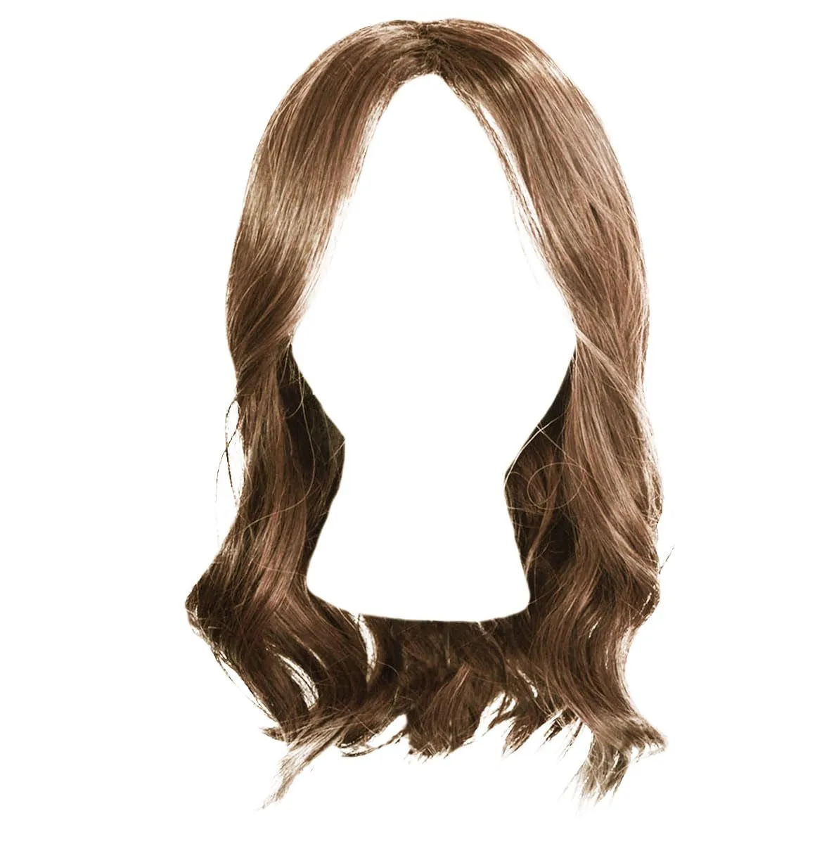 Fetching Beauty Should-Length Layered Wig With Flowing Waves by Hairuwear, Average Cap - Brown Grey