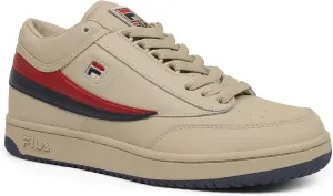 Fila mens T1 Mid Fashion Sneaker, Cream/Peacoat/Red, 11 US