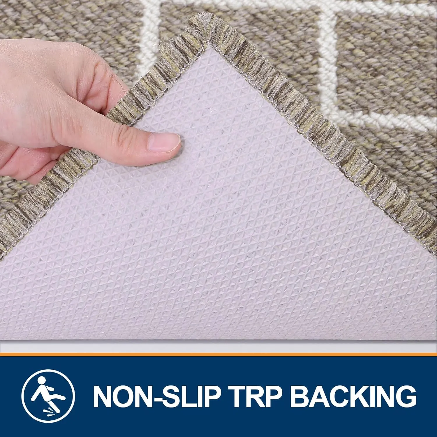 Finchitty Indoor Door Mat, Dirt Resistant and Absorbent, Low-Profile, Non-Slip, Washable Inside Floor Mats for Front Door, Back, and Entrance, 36" x 24", Khaki