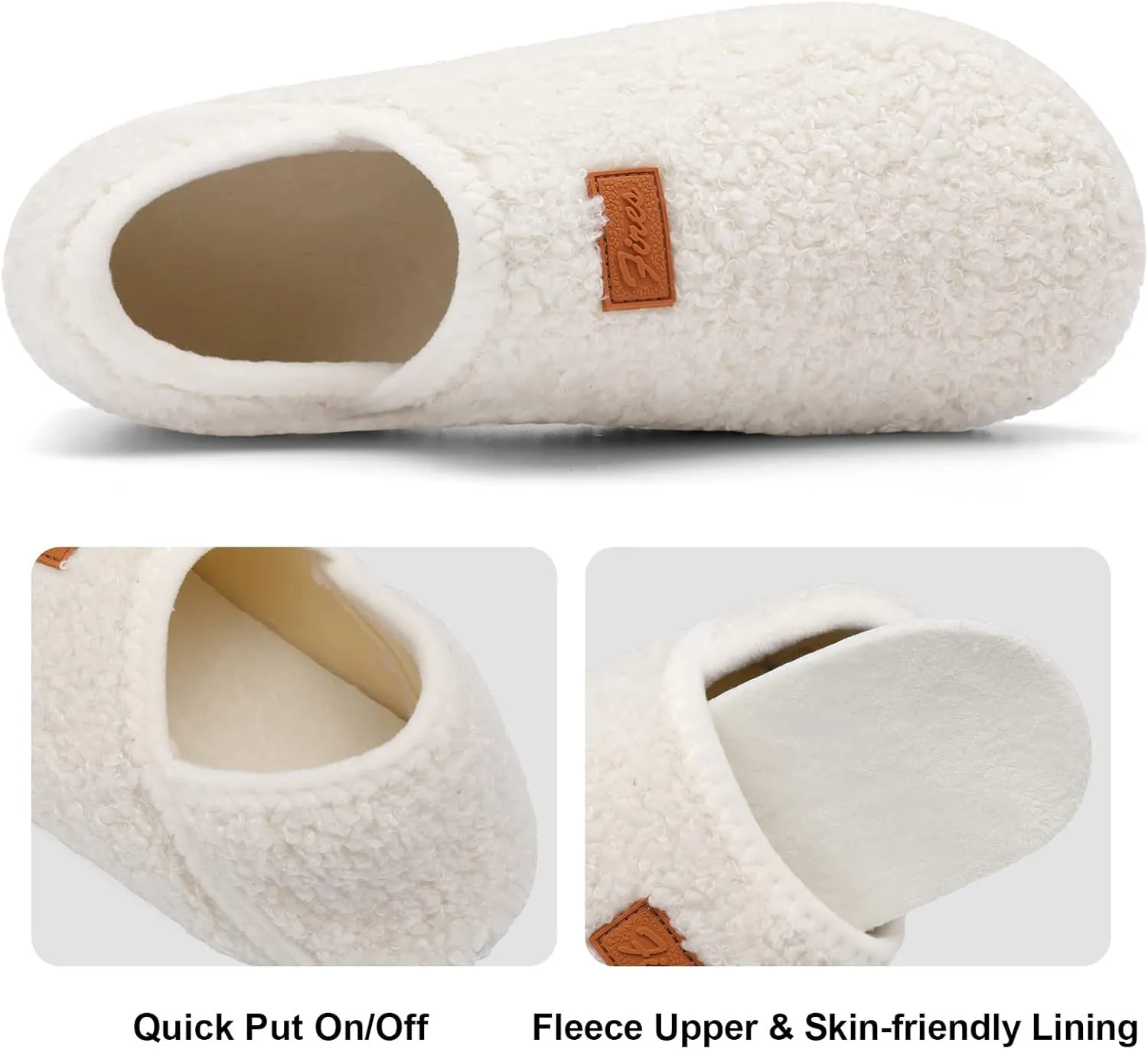 Fires Womens Mens Slippers with Rubber Sole Soft-Lightweight House Slipper Socks Around House Shoes Non Slip Indoor/Outdoor