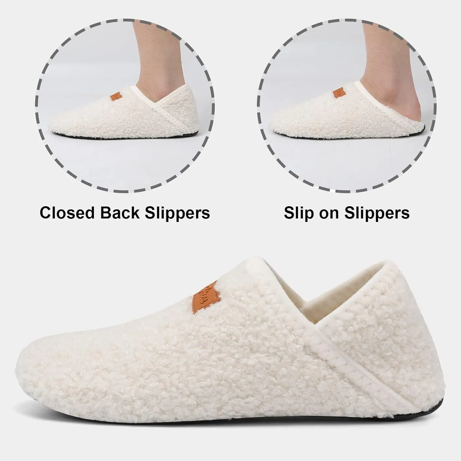 Fires Womens Mens Slippers with Rubber Sole Soft-Lightweight House Slipper Socks Around House Shoes Non Slip Indoor/Outdoor