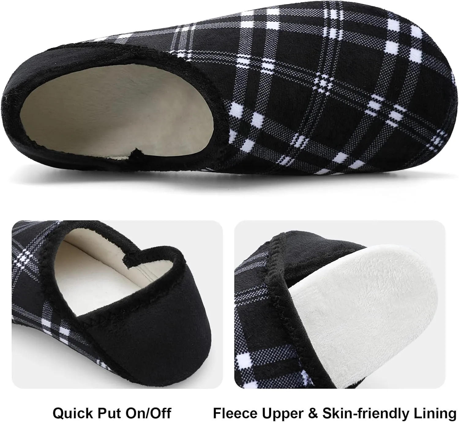 Fires Womens Mens Slippers with Rubber Sole Soft-Lightweight House Slipper Socks Around House Shoes Non Slip Indoor/Outdoor