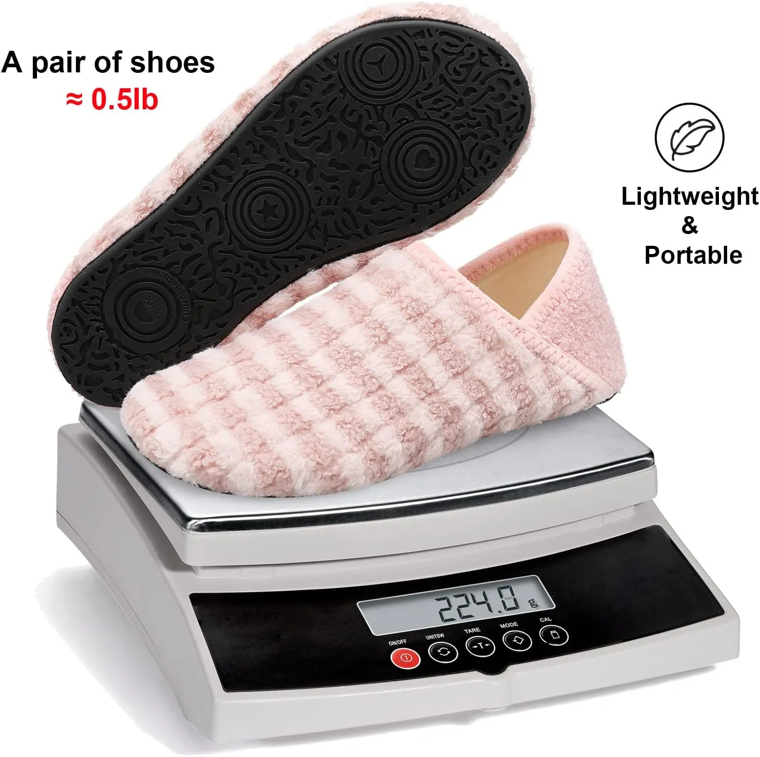 Fires Womens Mens Slippers with Rubber Sole Soft-Lightweight House Slipper Socks Around House Shoes Non Slip Indoor/Outdoor