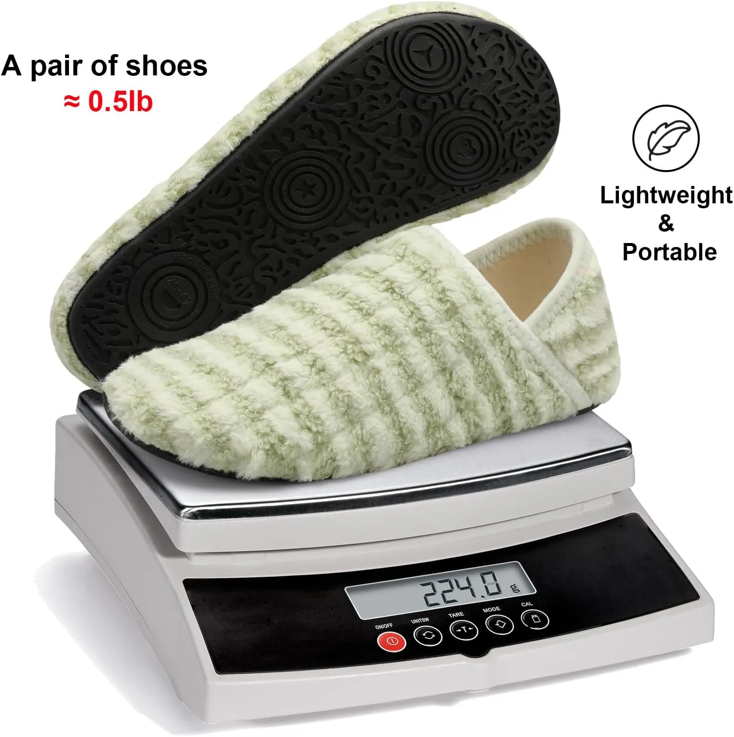Fires Womens Mens Slippers with Rubber Sole Soft-Lightweight House Slipper Socks Around House Shoes Non Slip Indoor/Outdoor