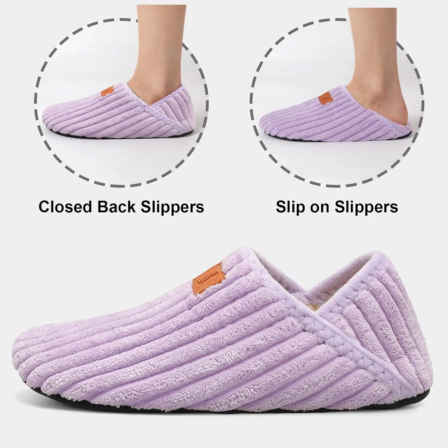 Fires Womens Mens Slippers with Rubber Sole Soft-Lightweight House Slipper Socks Around House Shoes Non Slip Indoor/Outdoor