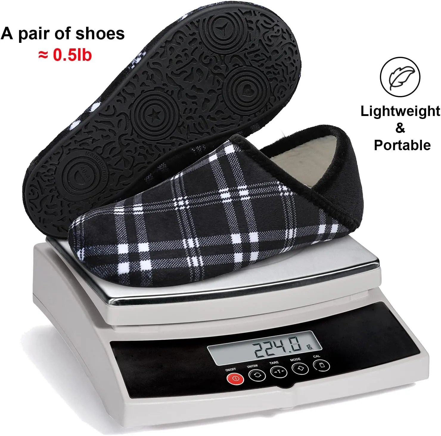 Fires Womens Mens Slippers with Rubber Sole Soft-Lightweight House Slipper Socks Around House Shoes Non Slip Indoor/Outdoor