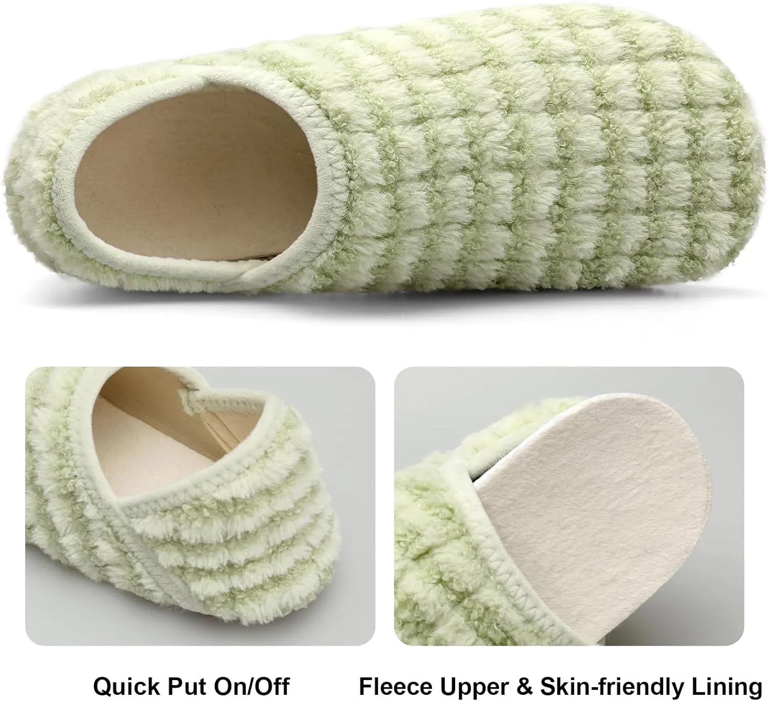 Fires Womens Mens Slippers with Rubber Sole Soft-Lightweight House Slipper Socks Around House Shoes Non Slip Indoor/Outdoor
