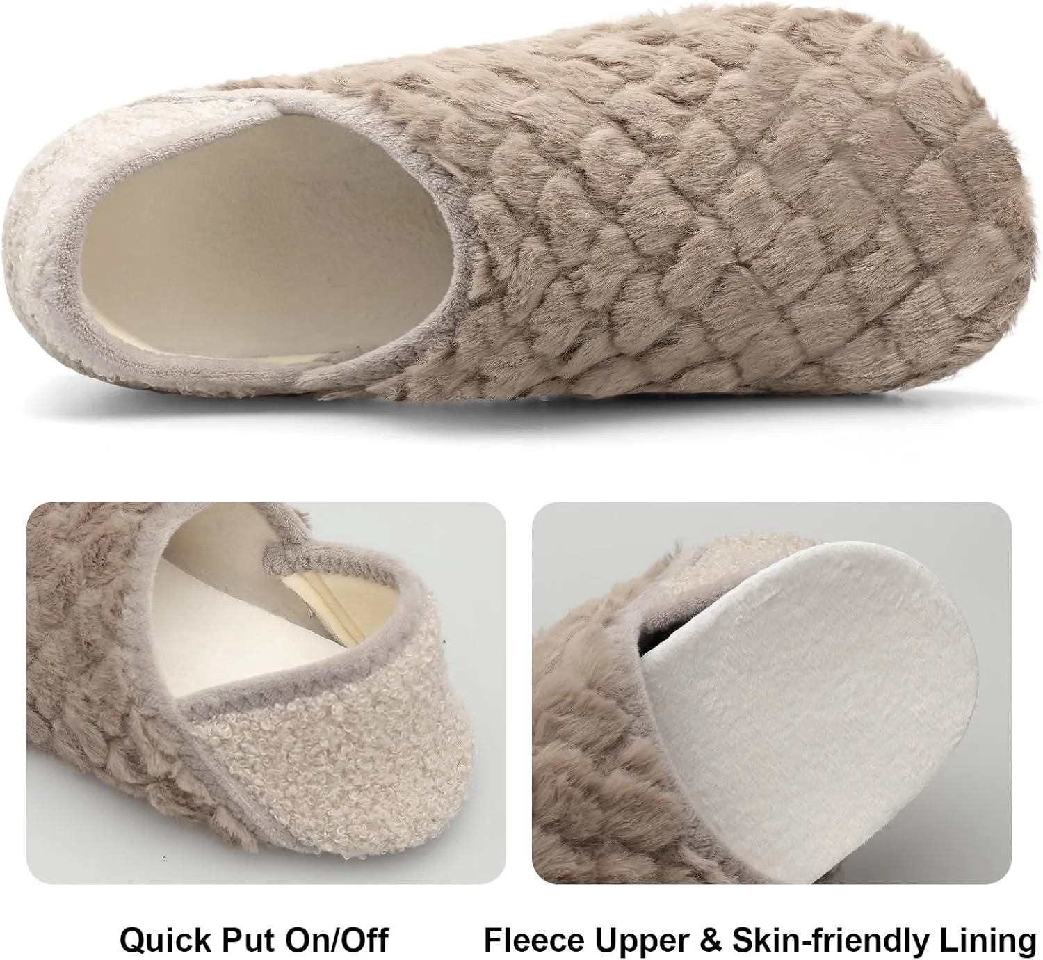 Fires Womens Mens Slippers with Rubber Sole Soft-Lightweight House Slipper Socks Around House Shoes Non Slip Indoor/Outdoor