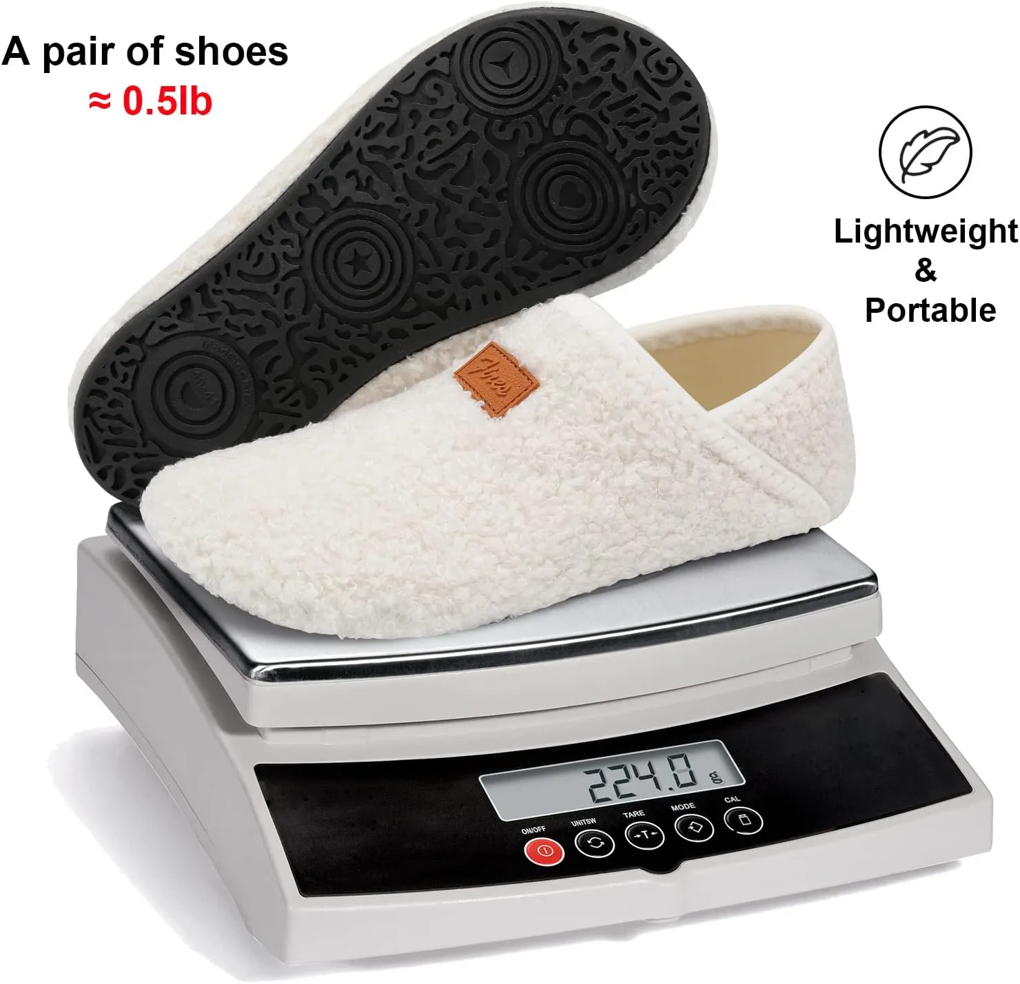 Fires Womens Mens Slippers with Rubber Sole Soft-Lightweight House Slipper Socks Around House Shoes Non Slip Indoor/Outdoor
