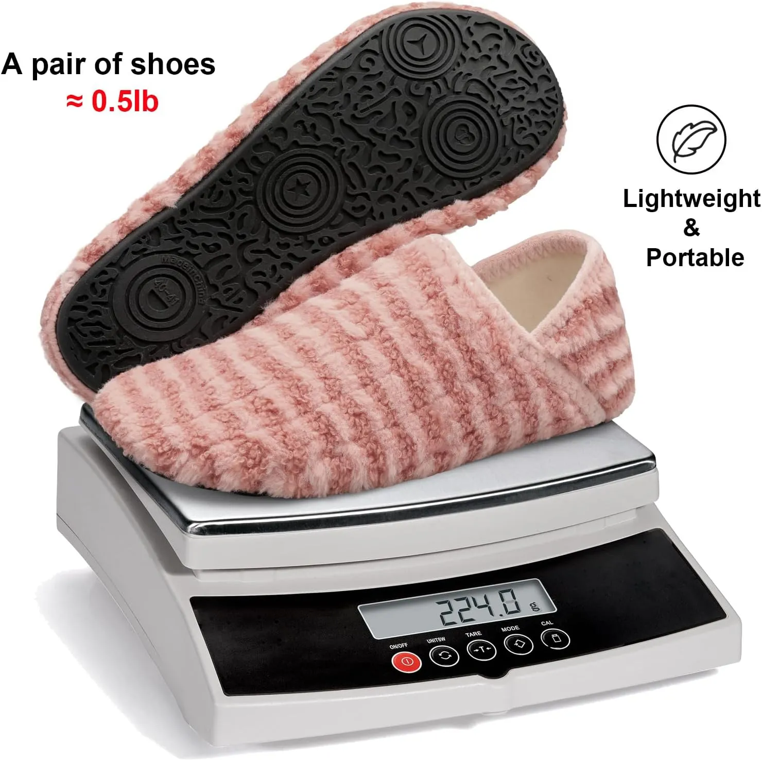 Fires Womens Mens Slippers with Rubber Sole Soft-Lightweight House Slipper Socks Around House Shoes Non Slip Indoor/Outdoor