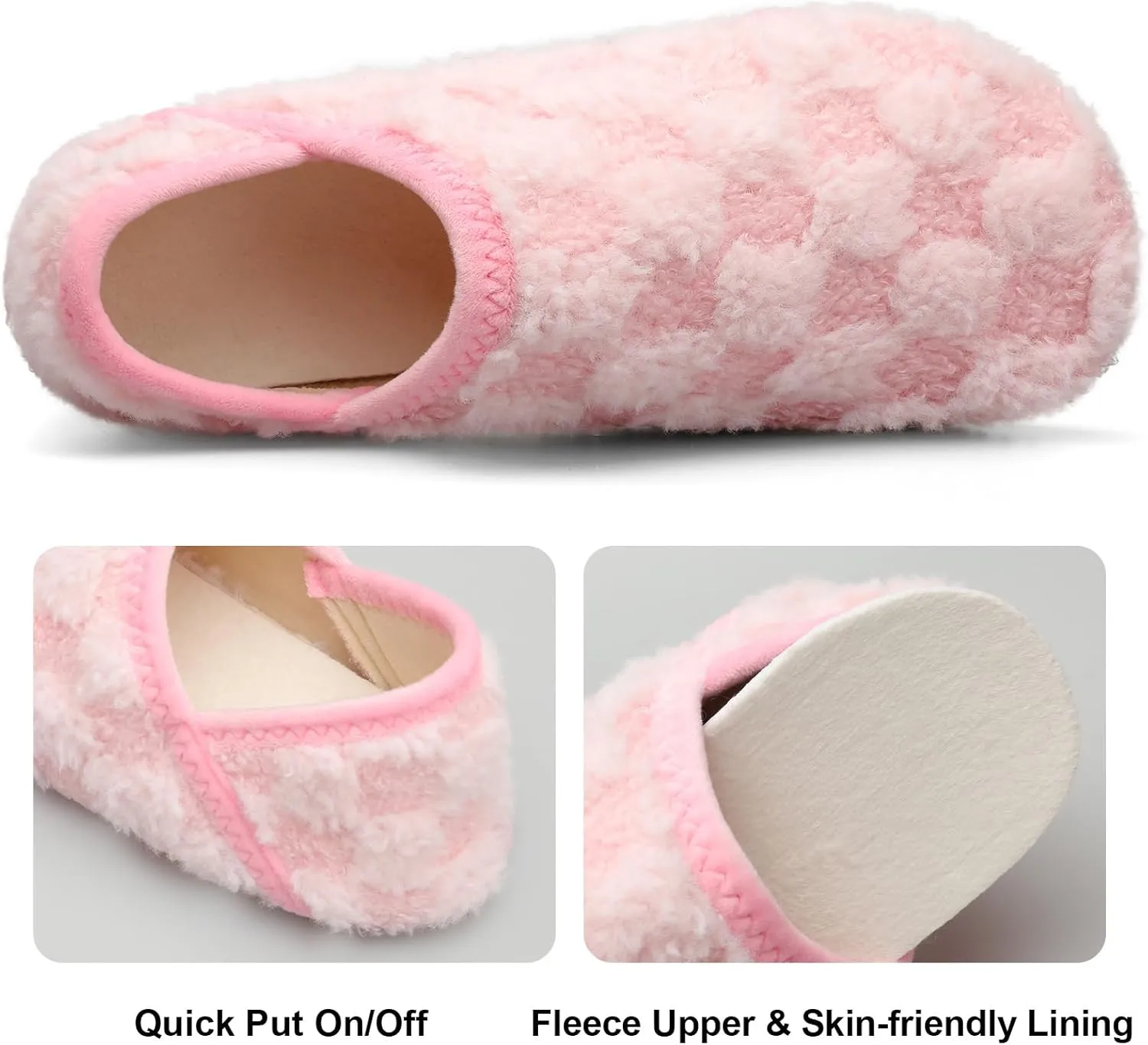 Fires Womens Mens Slippers with Rubber Sole Soft-Lightweight House Slipper Socks Around House Shoes Non Slip Indoor/Outdoor