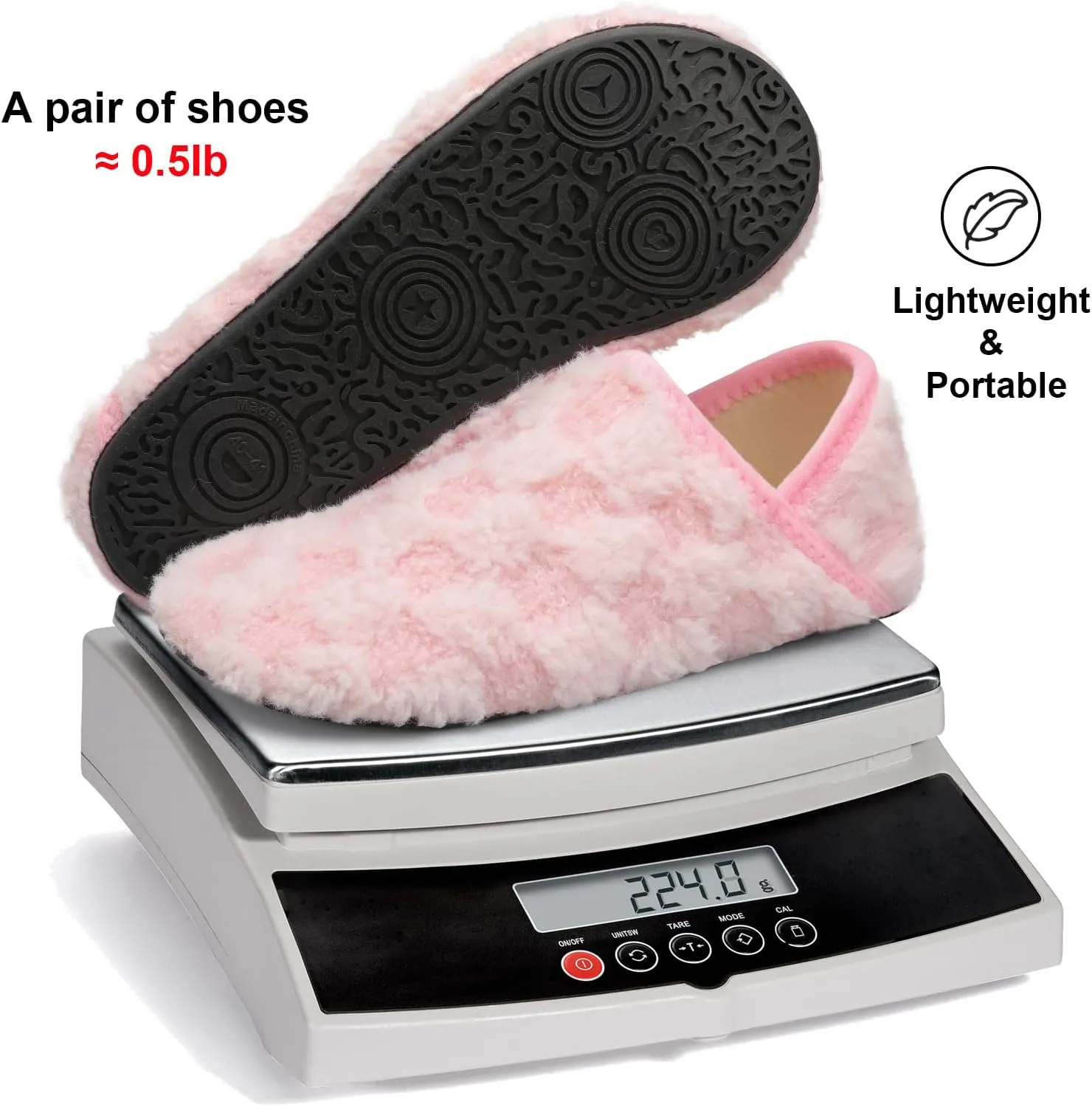 Fires Womens Mens Slippers with Rubber Sole Soft-Lightweight House Slipper Socks Around House Shoes Non Slip Indoor/Outdoor