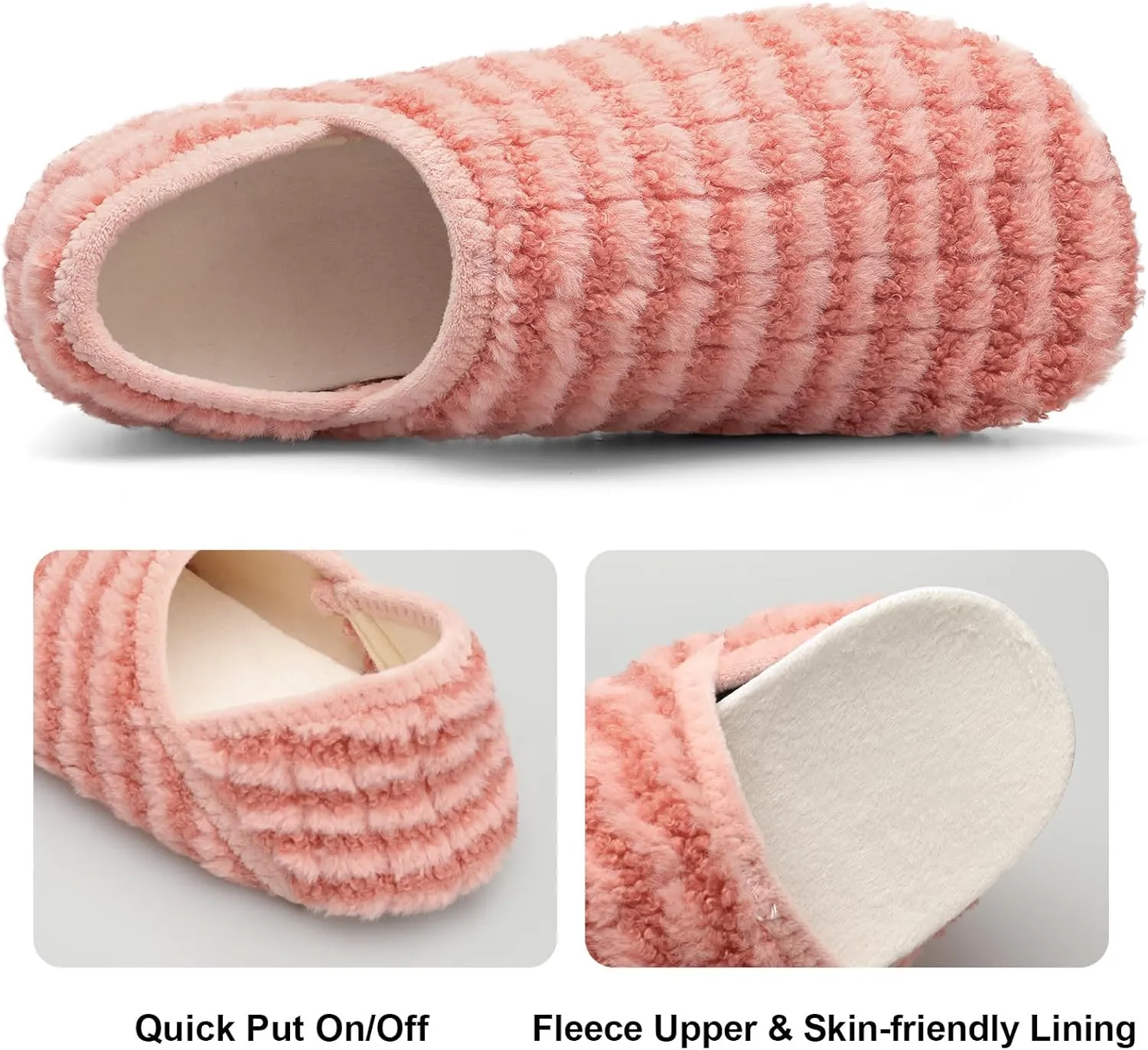 Fires Womens Mens Slippers with Rubber Sole Soft-Lightweight House Slipper Socks Around House Shoes Non Slip Indoor/Outdoor