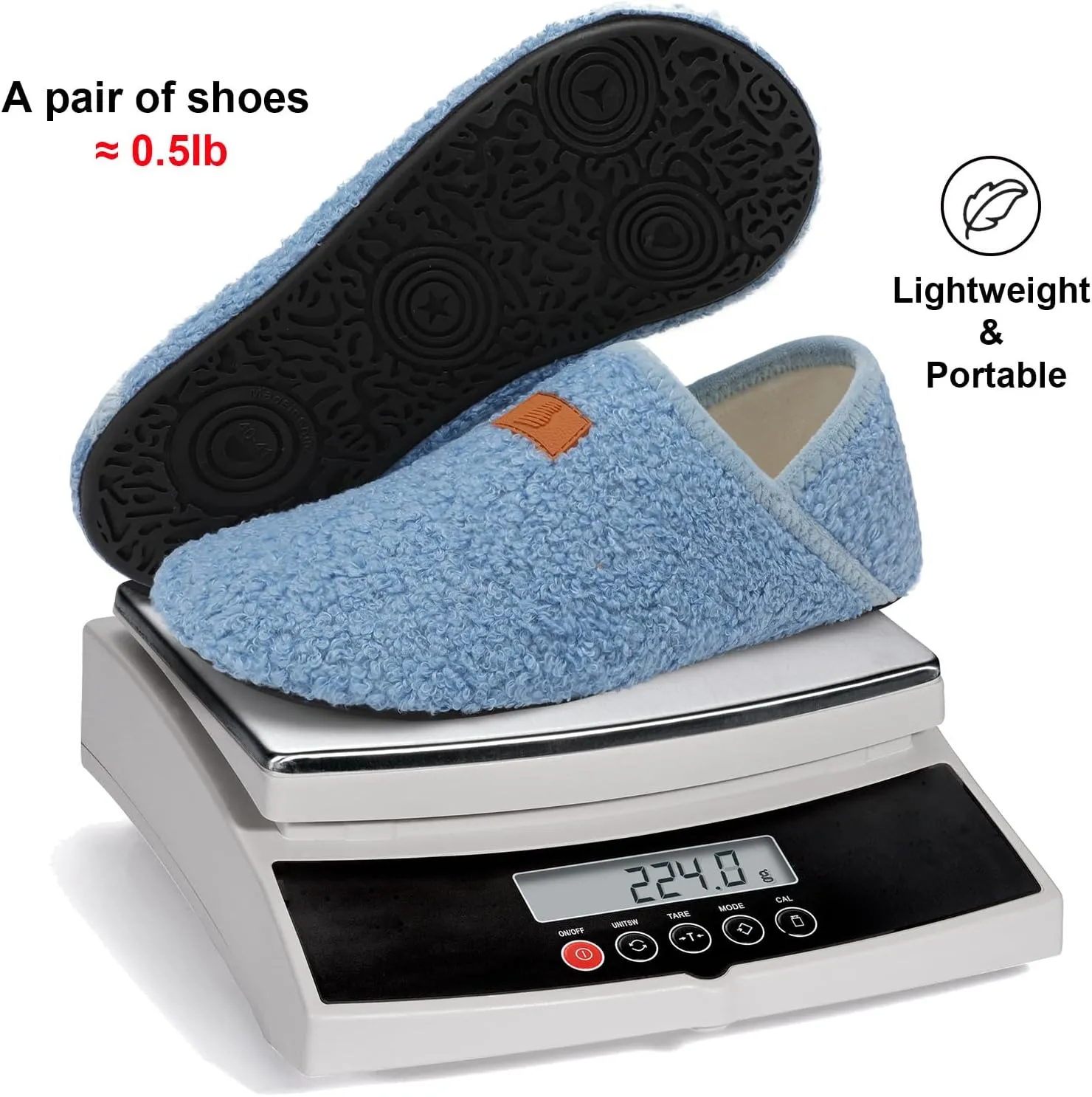 Fires Womens Mens Slippers with Rubber Sole Soft-Lightweight House Slipper Socks Around House Shoes Non Slip Indoor/Outdoor