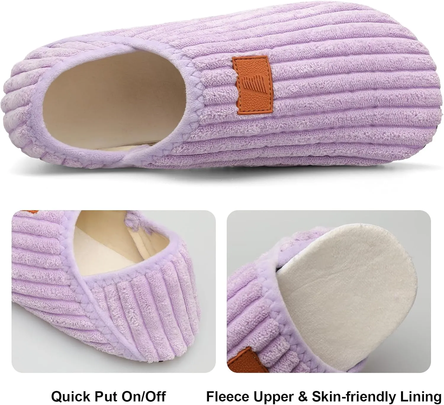 Fires Womens Mens Slippers with Rubber Sole Soft-Lightweight House Slipper Socks Around House Shoes Non Slip Indoor/Outdoor
