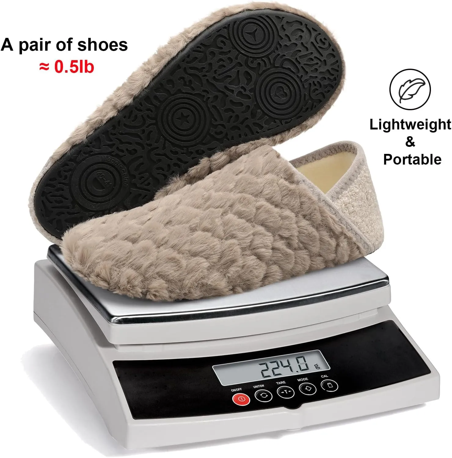 Fires Womens Mens Slippers with Rubber Sole Soft-Lightweight House Slipper Socks Around House Shoes Non Slip Indoor/Outdoor