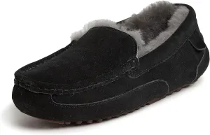 Fireside by Dearfoams Men's Melbourne Shearling Indoor/Outdoor Moccasin Slipper with Wide Widths