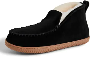 Fireside by Dearfoams Men's Rockhampton Indoor/Outdoor Shearling Boot Slipper