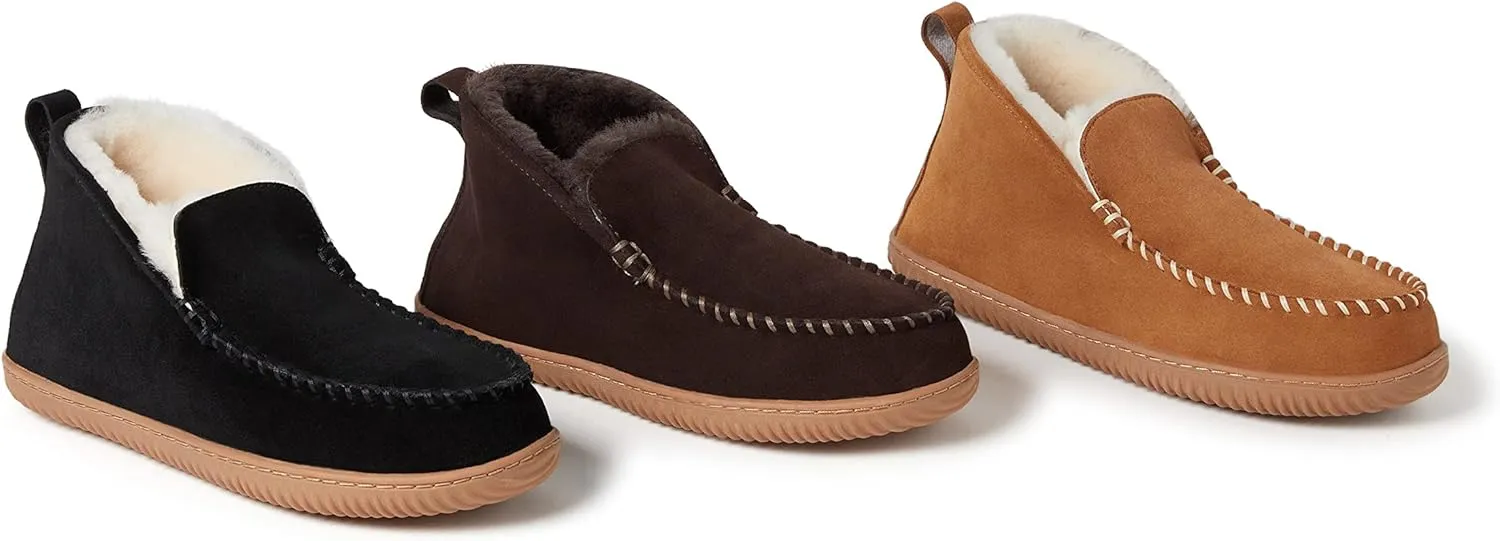 Fireside by Dearfoams Men's Rockhampton Indoor/Outdoor Shearling Boot Slipper
