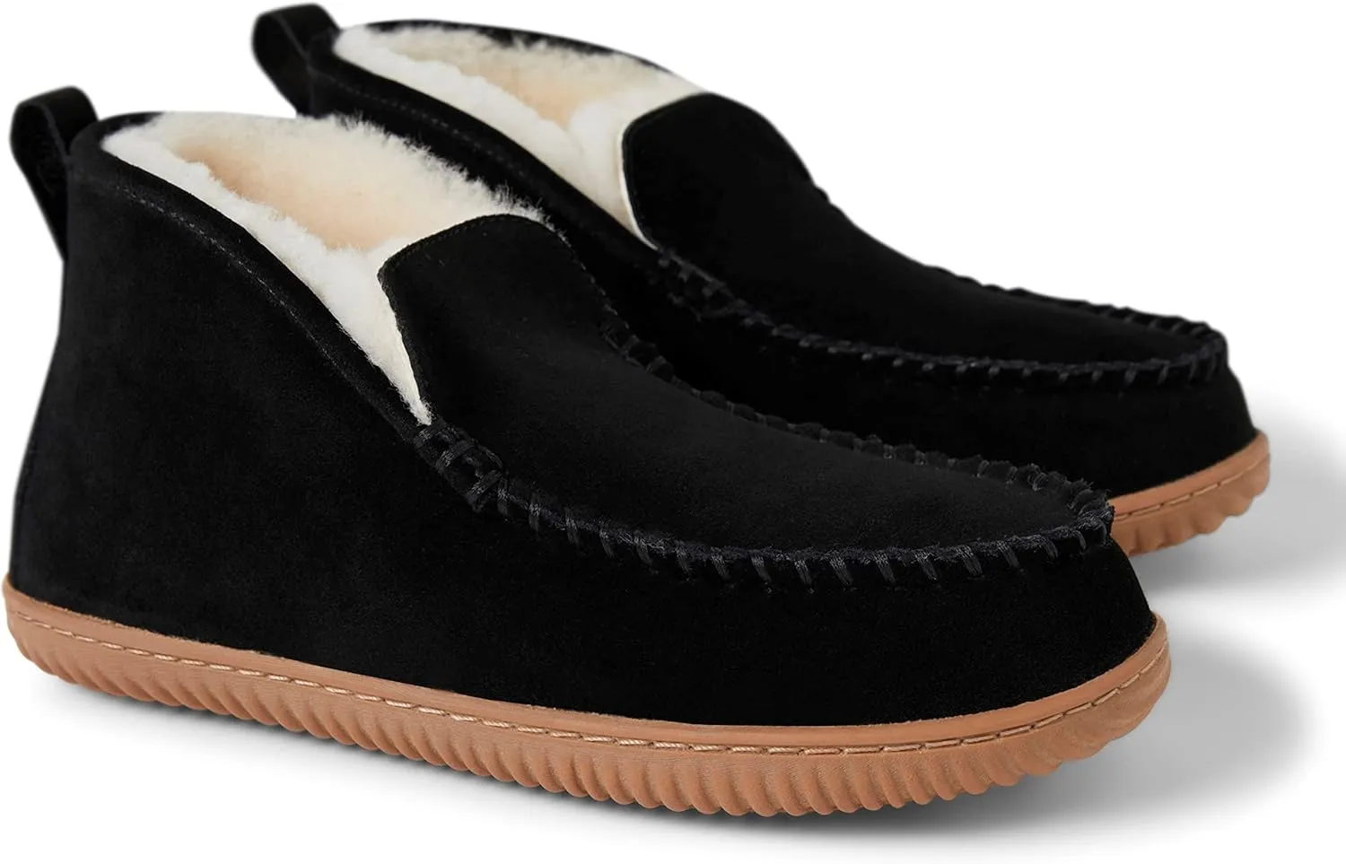 Fireside by Dearfoams Men's Rockhampton Indoor/Outdoor Shearling Boot Slipper
