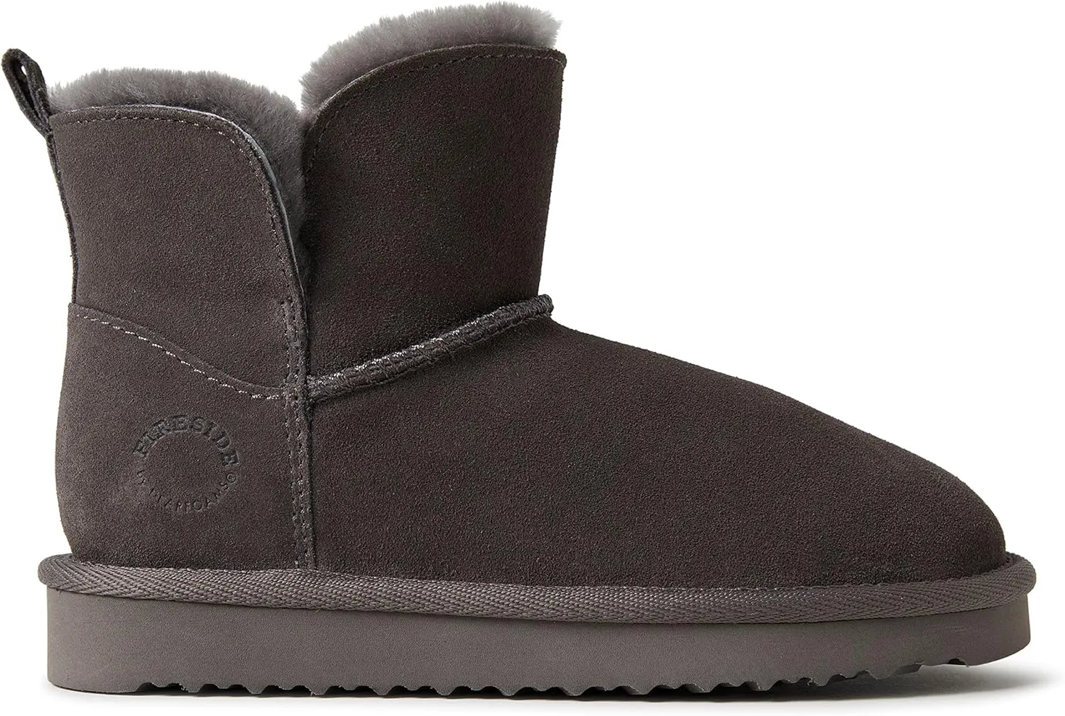 Fireside by Dearfoams Unisex-Child Bunbury Shearling Indoor/Outdoor Folddown Boot Fashion