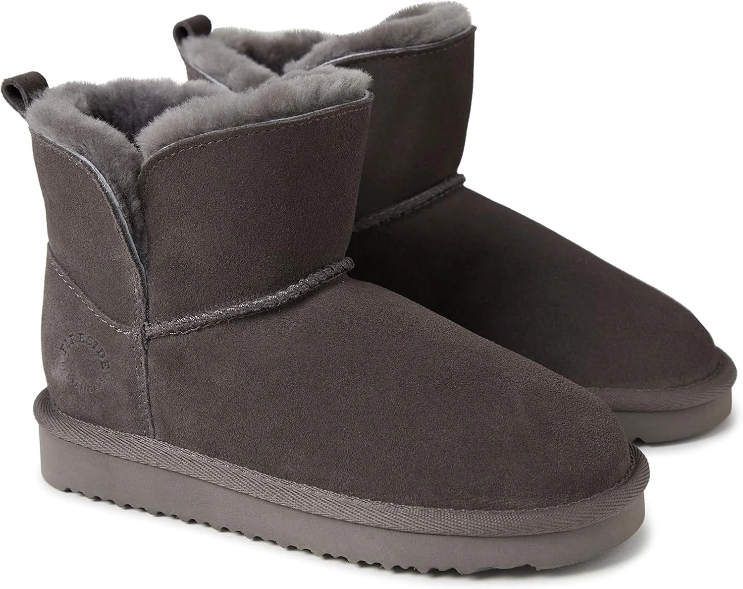 Fireside by Dearfoams Unisex-Child Bunbury Shearling Indoor/Outdoor Folddown Boot Fashion