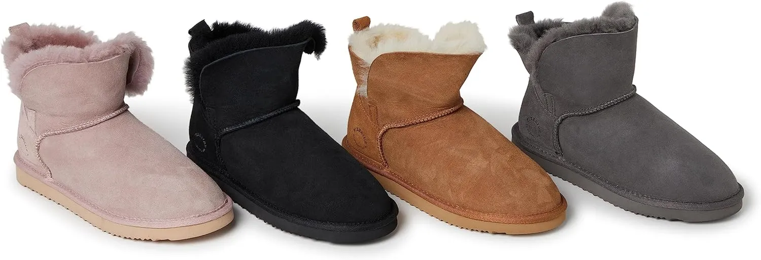 Fireside by Dearfoams Unisex-Child Bunbury Shearling Indoor/Outdoor Folddown Boot Fashion
