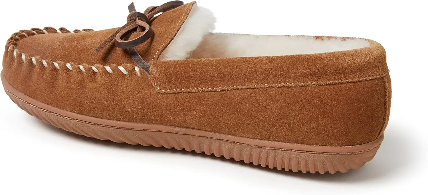 Fireside by Dearfoams Women's Alice Springs Shearling Indoor/Outdoor Moccasin Slipper
