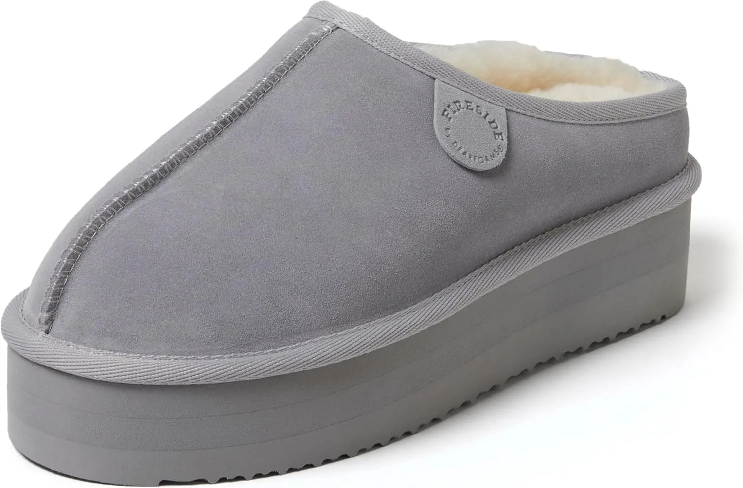 Fireside by Dearfoams Women's Greta Genuine Shearling Indoor Outdoor Clog