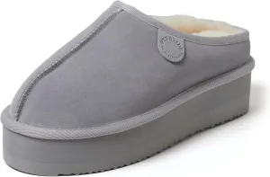 Fireside by Dearfoams Women's Greta Genuine Shearling Indoor Outdoor Clog