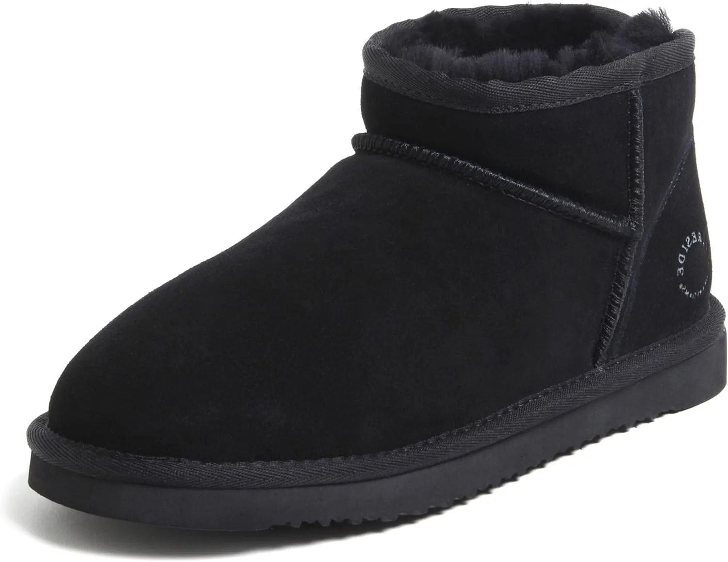 Fireside by Dearfoams Women's Riverland Shearling Fur Lined Mini Ankle Boot with Platform Slipper