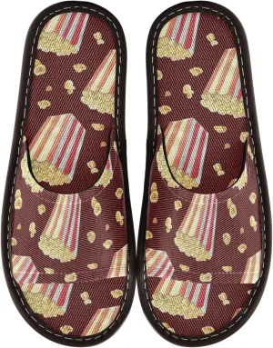 Fisyme Slippers for Women Men Slip-On Open Toe Indoor Outdoor House Shoes Home Slipper