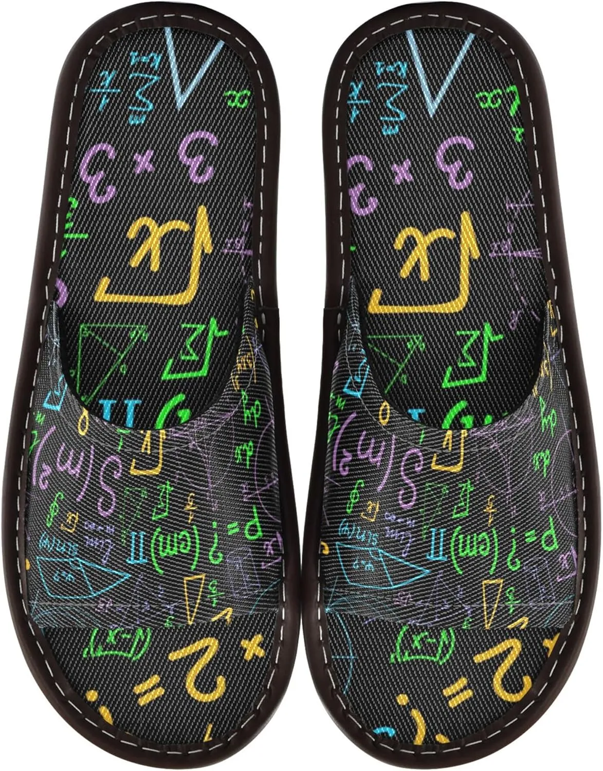 Fisyme Slippers for Women Men Slip-On Open Toe Indoor Outdoor House Shoes Home Slipper