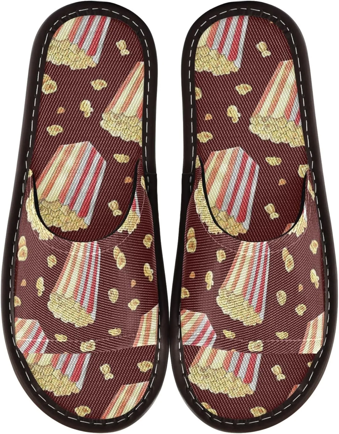 Fisyme Slippers for Women Men Slip-On Open Toe Indoor Outdoor House Shoes Home Slipper