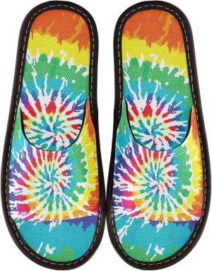 Fisyme Slippers for Women Men Slip-On Open Toe Indoor Outdoor House Shoes Home Slipper